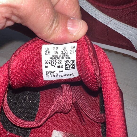 Puma Roma Basic Burgundy/White 362795-22 Youth 3.5C - Picture 10 of 11